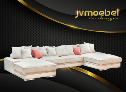 Luxury Textile Modern Design U-Shaped Corner Sofa Living Landscape Upholstered Corner New